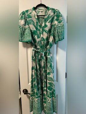 rococo sand mia long-sleeve ruffled maxi dress ROCOCO SAND Mia Maxi Dress in Off White